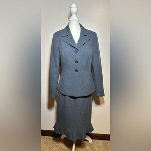 Le Suit Classic Blue Skirt Suit